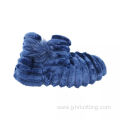 Home Plush Slipper Booties With Rubber Sole